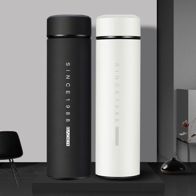 Large Capacity Intelligence Thermos Cup 500ml Vacuum Flasks Portable Stainless Steel Thermos Cup Water Bottle Travel Tea Mug Office Thermos Cup