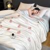 Princess Version Summer Cool Quilt Soft Washed Ice Silk Machine Washable For Women Girl Air-Conditioned Quilt Comforter Bedding