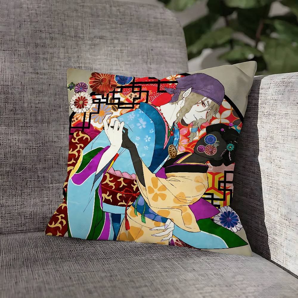 Medicine Seller M-Mononoke Throw Pillow Case For 55x55cm 30x30cm 50x50cm 45x45cm 40x40cm Square Chair Pillowcase Case