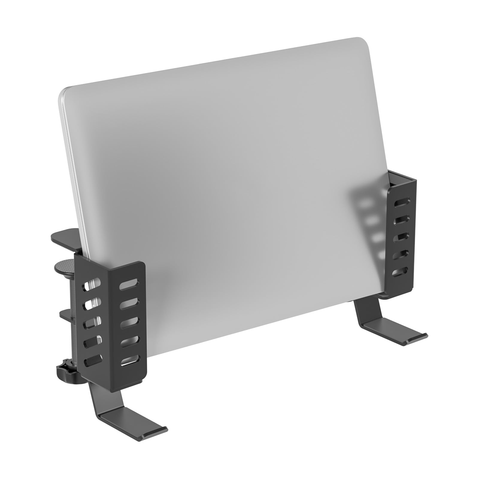 

Dopommy Laptop Table Side Clamp Adjustable Aluminum Silicone Rubber Scratch Compatible with All Stand, Vertical, Storage, Type, Laptop/Tablet Storage, чёрный