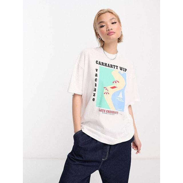 

Белая футболка бойфренда Carhartt WIP vacanze