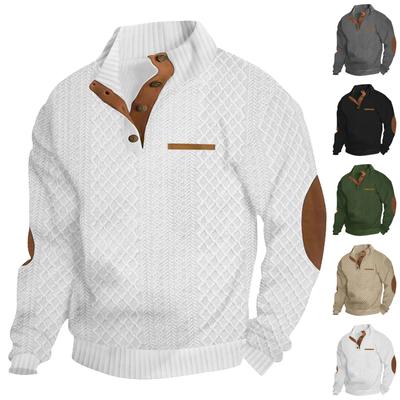 Lente en herfst herensweatshirt met staande kraag is outdoor casual truien tops