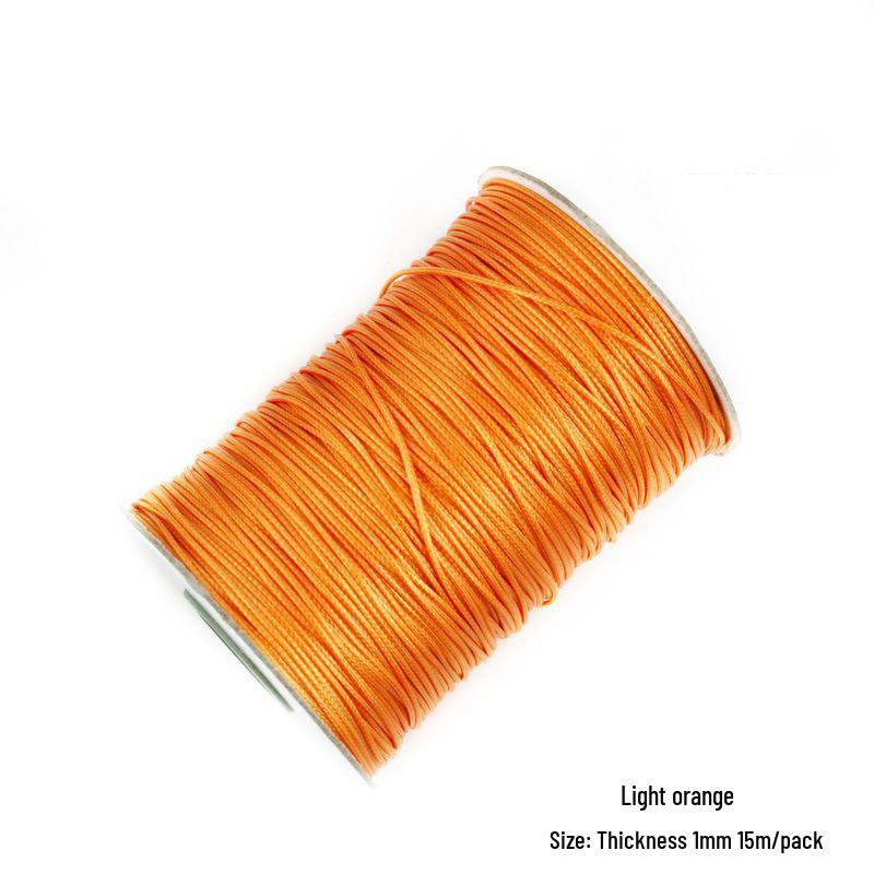 15m 1mm Korean Waxed Cord Faux Leather for DIY Bracelets & Necklaces