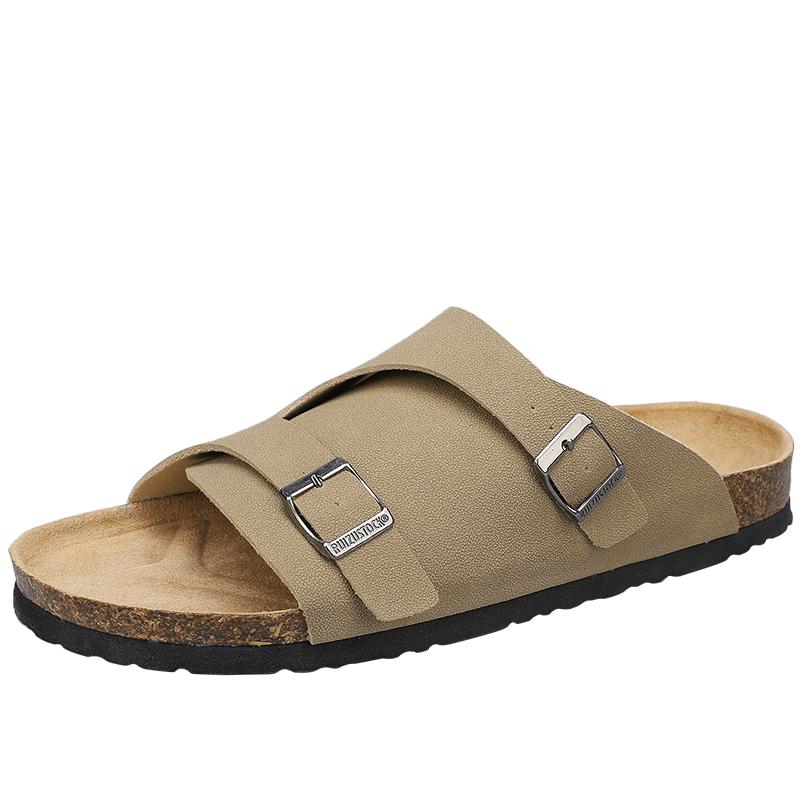 

Тапочки Летние шлепанцы для мужчин Пляжные тапочки Коричневые сандалии Удобная мягкая обувь Нескользящая обувь для ванной Мужские шлепанцы 38