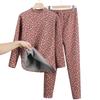 Elderly Women's Plush Thermal Underwear Set