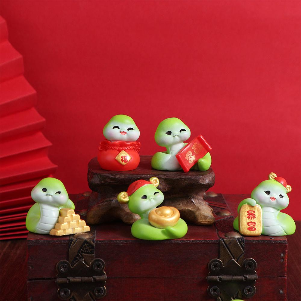 Cute New Year Snake Figurine Zodiac Snake 2025 Snake Year Mascot  New Year Decoration Gifts