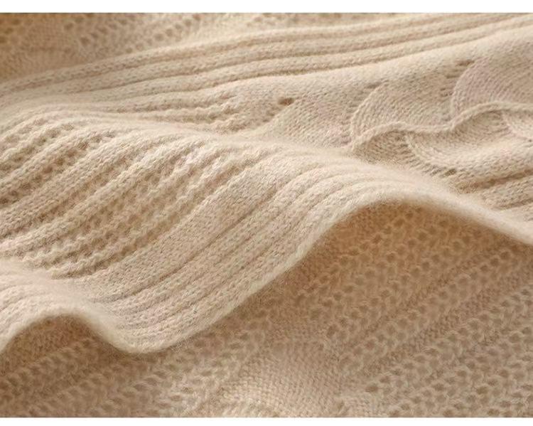 Versatile Cashmere Knit Shawl: Fashionable, Warm, Simple for Spring & Autumn