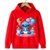 2025 New Stitch Children's Hoodie Cartoon Print Boys and Girls Adorable Multi Functional Fashion Autumn/Winter Christmas Top