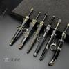 Keychain Mini Sword with Sheath Decoration Ancient Uncut Blade Weapon Collectible Chinhan Knife Pendant [UOPR] Pattern, Model,