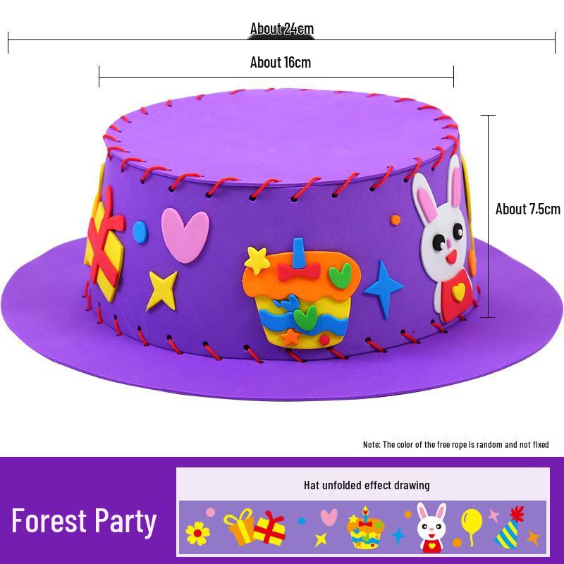 

Детская 3D-наклейка, раскрашивание, набор для поделок из ЭВА «Сделай сам», шляпа