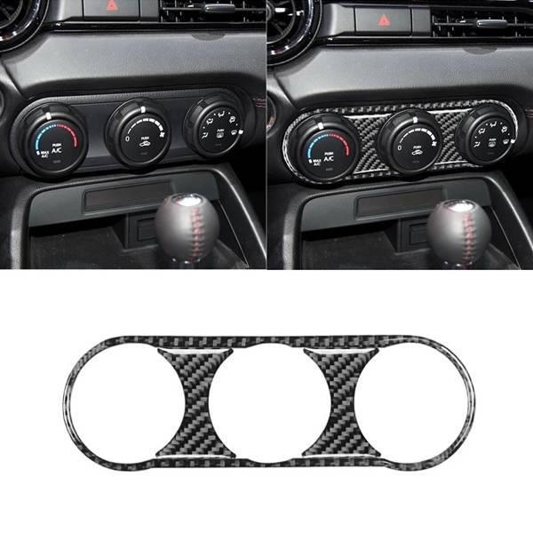 Carbon Fiber A/C Knob Frame Sticker for Mazda MX-5 Miata ND (2015-2021).