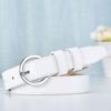 Womens Genuine Leather Thin Belt With Alloy Buckle Minimalist Adjustable Waist Jeans Skirts Dress