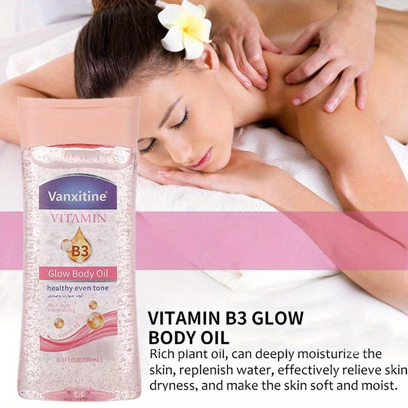 Vitamin B3 Körperöl Nicht abspülen Feuchtigkeitsspendendes Massagegel für Rücken Gua Sha und Entspannung Hautpflege