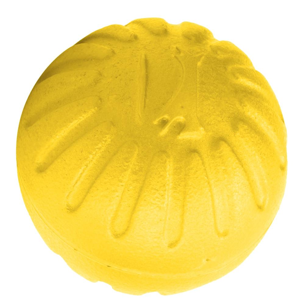 1 Pcs EVA Dog Ball Toy Pet Bite Resistant Chew Toys Pets Interactive Balls(yellow)