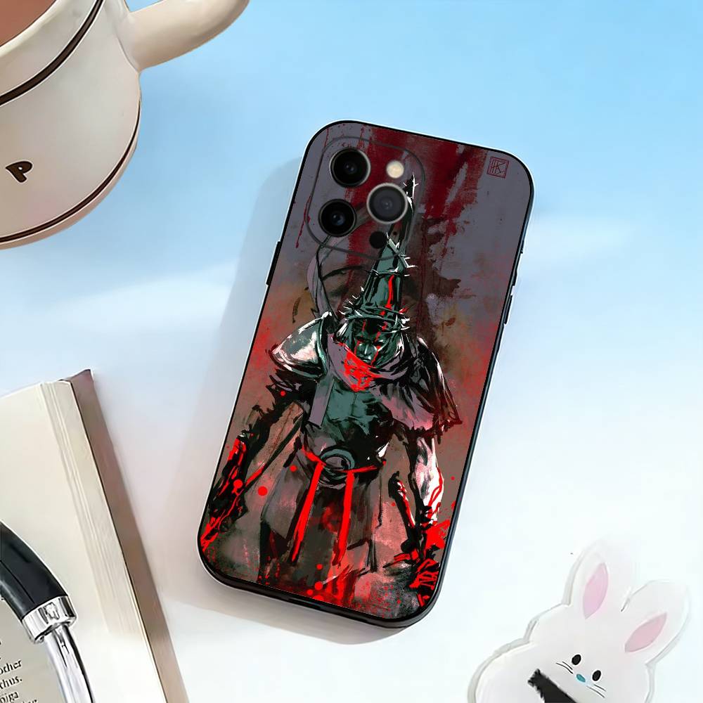 B-Blasphemous G-Game  Phone Case For iPhone 17,16,15,14,13,12,11 Plus,Pro Max,XS,Soft Silicone Black Cover iPhone14Pro
