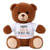 Teddy Bear Plush - PLANETEE - Nunours - Soft Touch - 18 Cm - Printed T-shirt