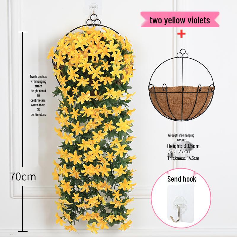 Artificial Rose Vine Wall Hanging for Living Room Decoration