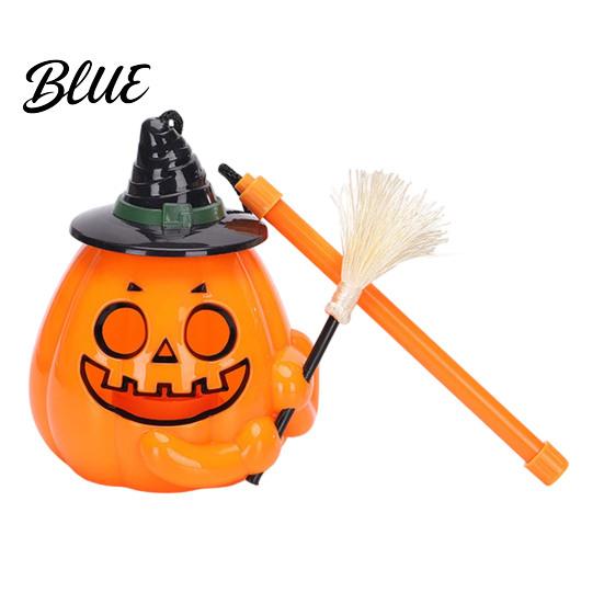 Cute Halloween Pumpkin Toy Glowing Lantern Jack O Lantern with Witch Hat Broom Light Lightweight Prop Up Decor Trick or Treat for Kids Party Decor