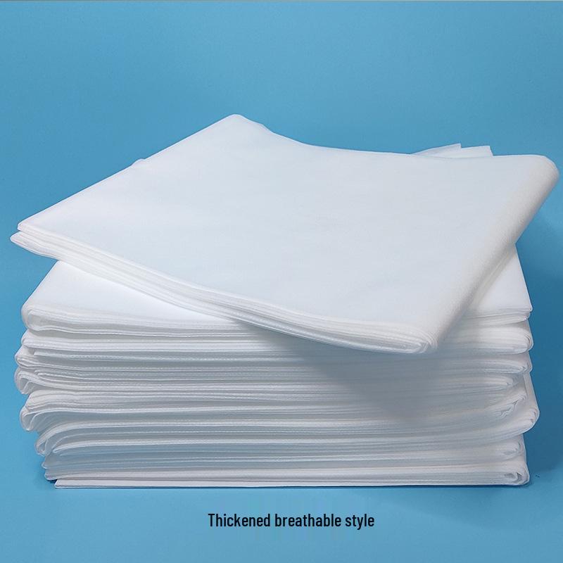 Thickened Non-woven Disposable Bed Sheet – Waterproof & Breathable, White, for Beauty Salon, Massage, or Foot Bath.