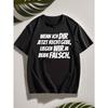 European Size Men'S Summer Short Sleeve T-Shirt with a Fun German Saying
