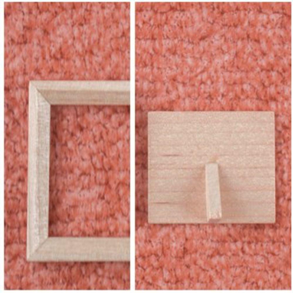 2pcs 1/12 Dollhouse Miniature  Photo Frame DIY Accessories Photo Display New Wood Photo Frame