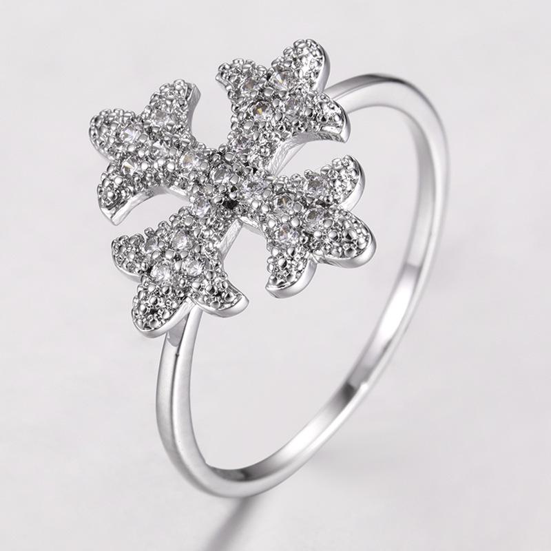 Kenjie Women's Retro Zircon-Inlaid Korean Ring, Exaggerated & Elegant with Exquisite Color Retention