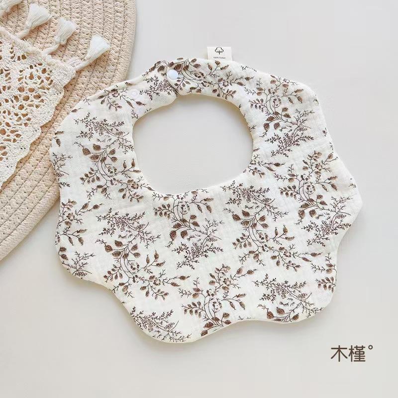 Baby Cotton Gauze Waterproof Bib Soft Breathable Newborn Drool Catcher Gentle On Skin Daily Care Essential For Infants