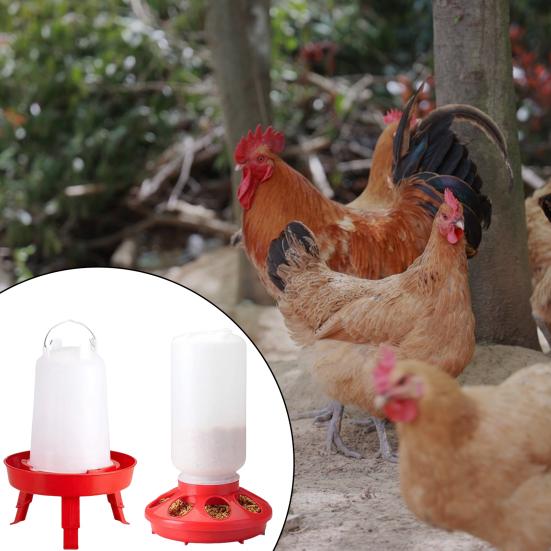 Mangiatoia per Polli Yousheng Design con Gambe Pieghevoli Abbeveratoio per Polli Grande Capacità Abbeveratoio per Pollame per Cortile di Casa