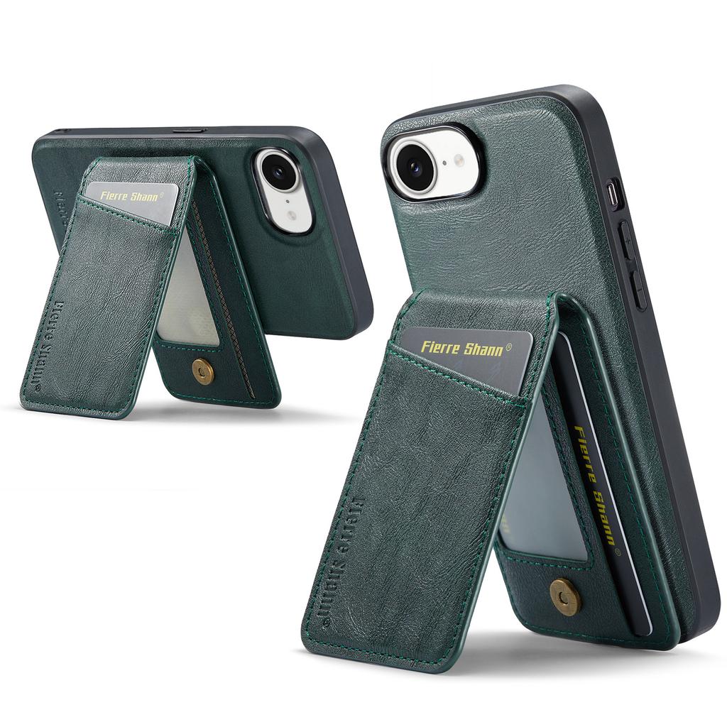 Magnetic Detachable Leather Wallet Phone Stand Wireless Charge Case Cover For iPhone 16E 17E