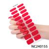 Hot Sell Custom Logo HEMA-Free Gel Polish Nail Stickers New Solid Color Styles Semi Cured Gel Nail Wraps 20 Gel Nail Strips