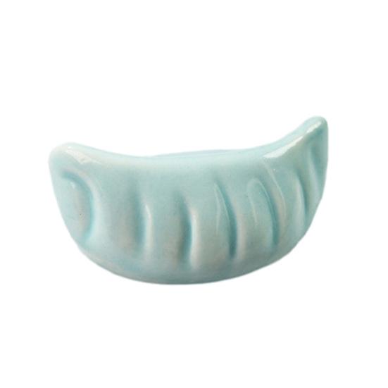 

Керамическая подставка для палочек в форме пельменя Милая многофункциональная подставка для столовых приборов для дома, отеля, ресторана, офиса, кафе Декоративный аксессуар для стола синий