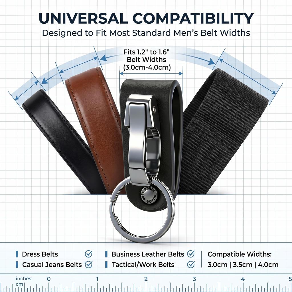 [Liangery] Keychain Belt Hook Men's Belt Loop Sturdy Car Key