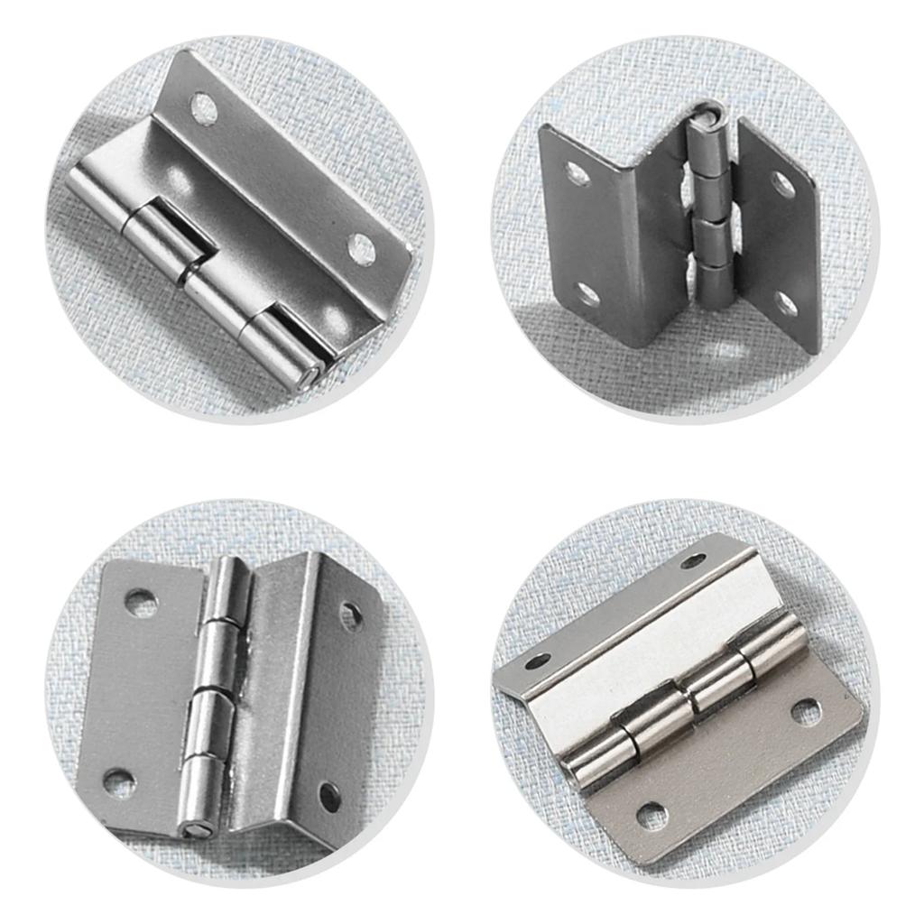 10 Stück Dreifach-Scharnier Schranktürscharnier Holzkistenscharnier Vernickelt Silber Möbelbeschläge Zubehör