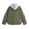 Western Style 2024 Autumn and Winter New Women Clothes Hood Round Neck Long Sleeve Warm Cotton-padded Jacket Jacket 8073246