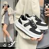 Spring and Autumn new sports and leisure ins platform leather single shoes board shoes