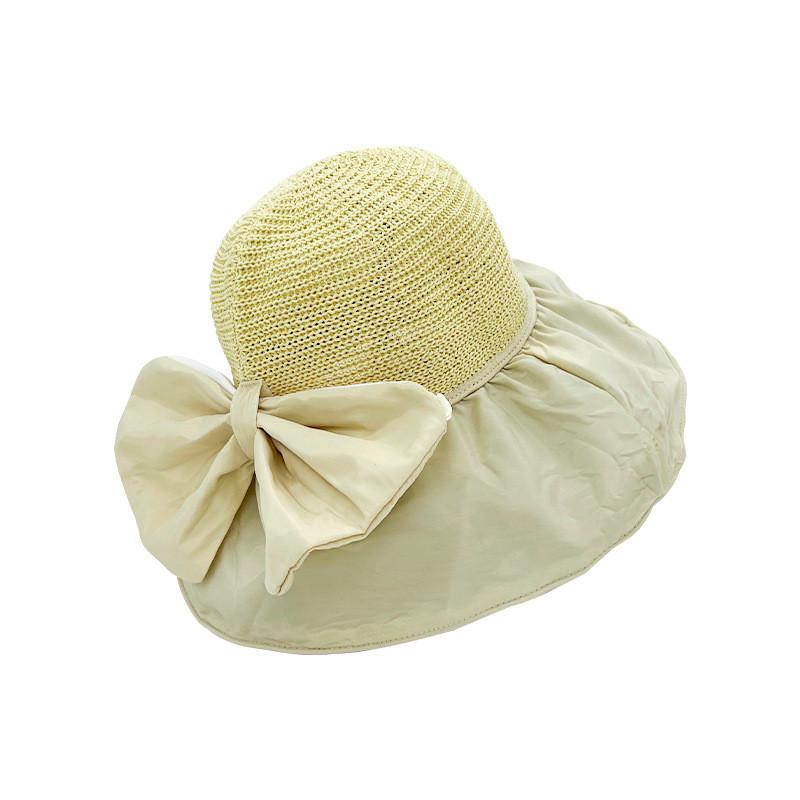 Summer Bowknot Wide Brim Sun Hat With Upf50+ Protection For Womens Outdoor Activities