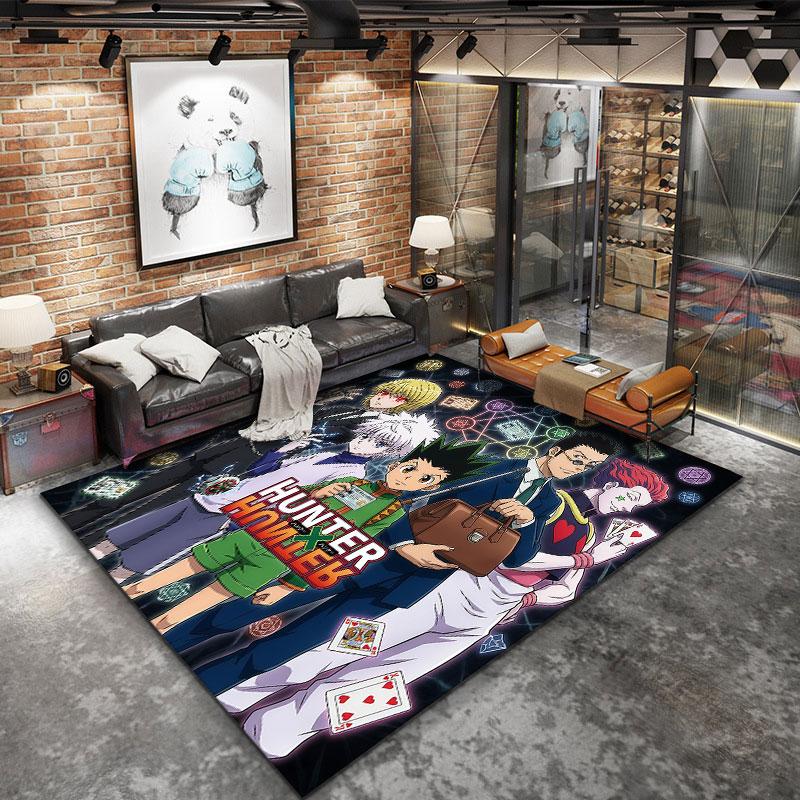 Hunter X Hunter Teppich Teppich für Wohnzimmer Schlafzimmer Zuhause Sofa Dekoration Kinder Spielen Rutschfeste Bodenmatte