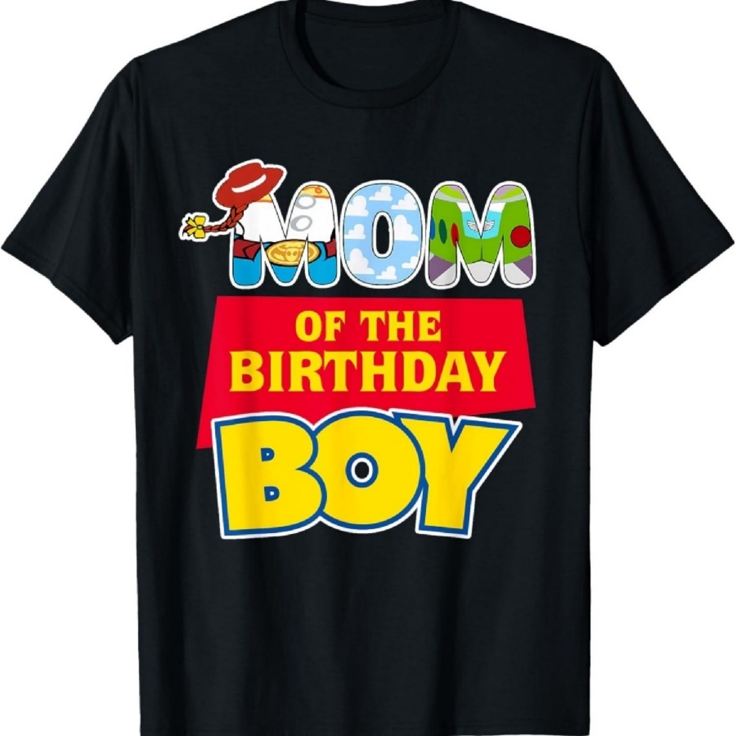 

Mom Of The Birthday Boy Funny Story Family Matching Toy T-Shirt XXXXXL чёрный