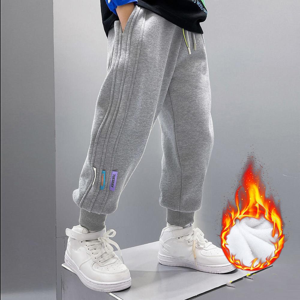 Spring Autumn Casual Boys Pants Loose Striped Pattern Long Style Trousers for Kids Teenage Children Sport Clothes 3-10 Years