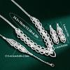 Fashionable and chic jewelry, stunning geometric necklace, bracelet, and earring set designed for female brides and wedding occasions