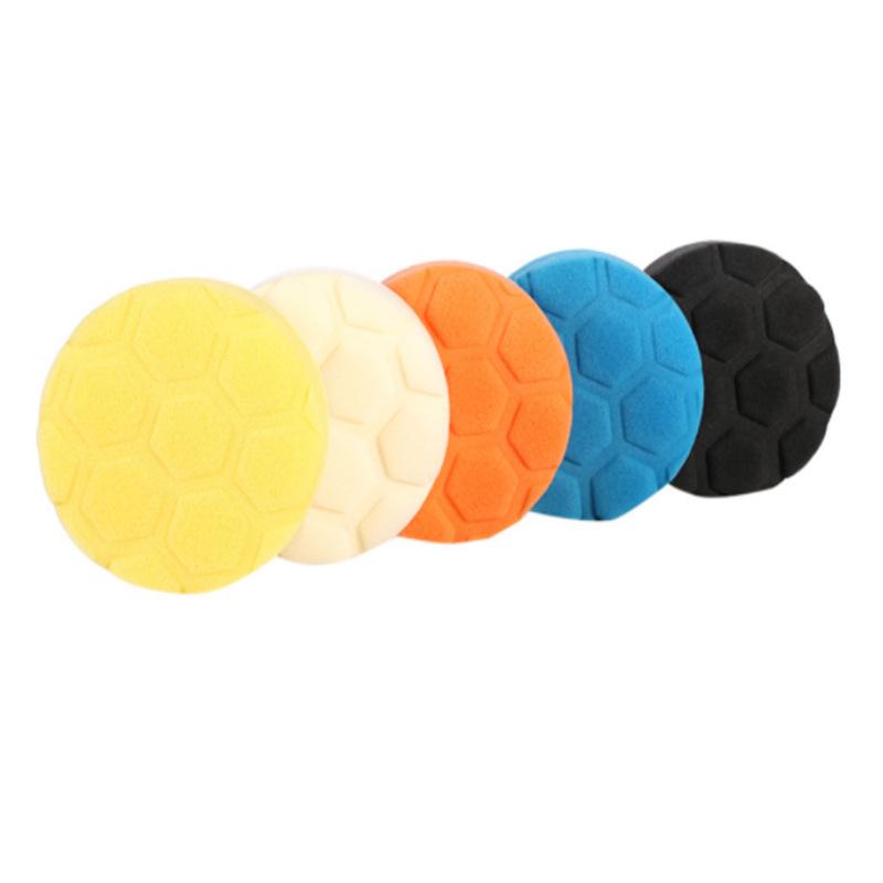 34" Hexagon Pattern Car Polishing Pad Set - Indented Sponge for Detailing & Waxing