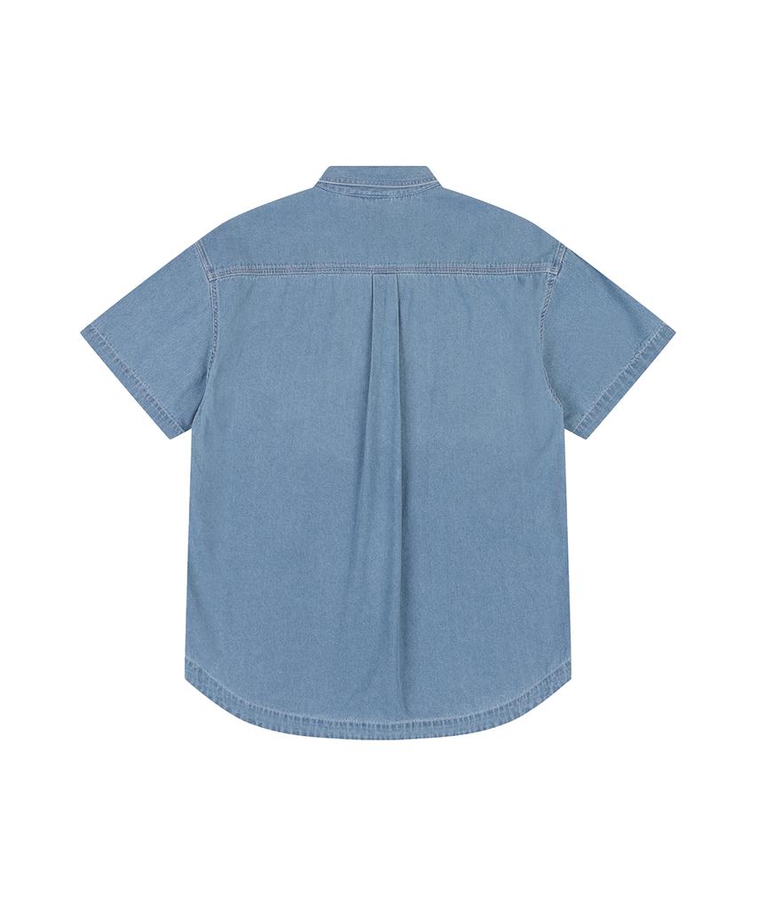 OUTDOOR PRODUCTS Denim Short Sleeve Shirts (Light Blue)