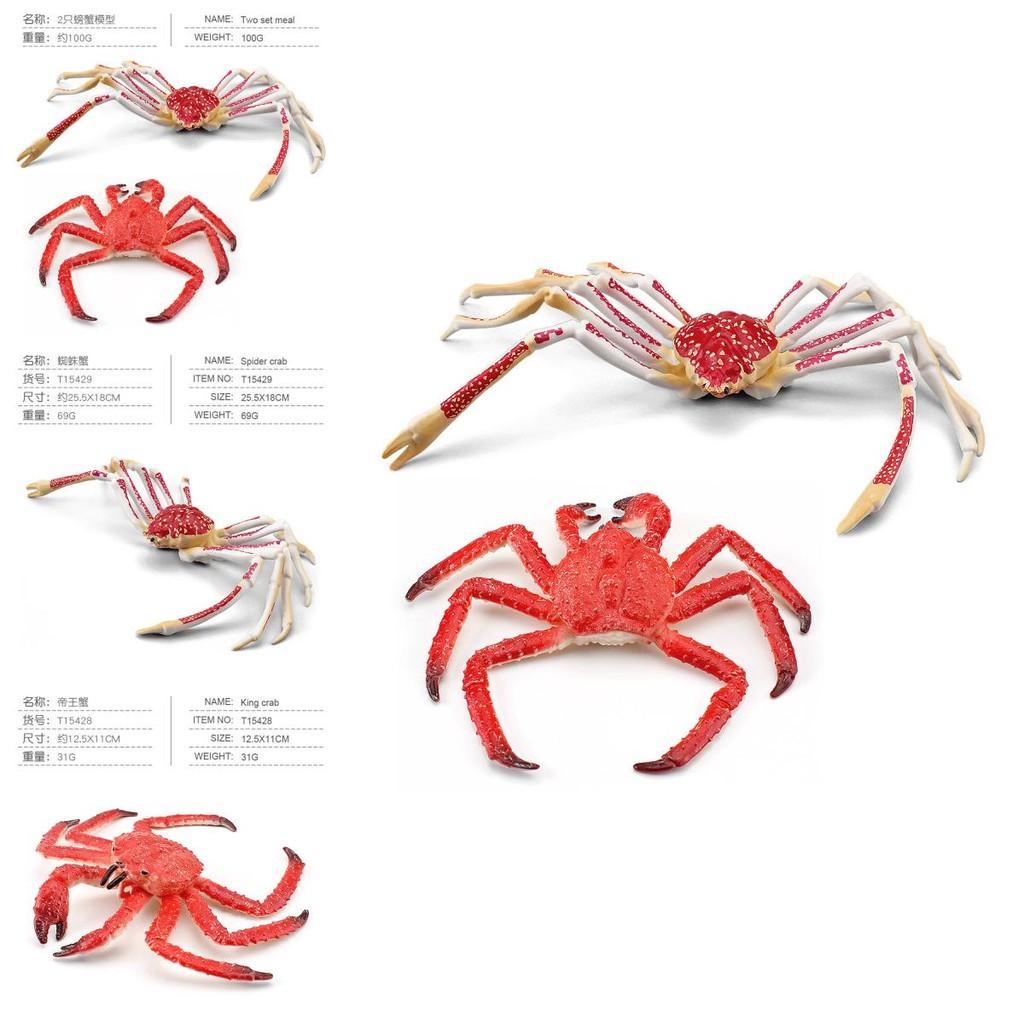 Realistic Children's Ocean Animal Crab Model Featuring Majestic King Crab And Spider Crab