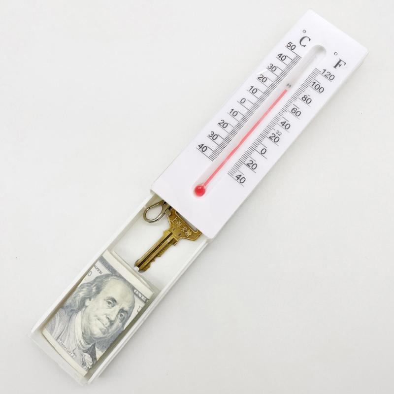 Safe Secret Stashs Container Security Hidden Storage Thermometer Compartment Box Pills Box Money Container for Keys