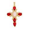 Personalized European & American Cross-Border Copper Zircon Cross Necklace & Earrings Set