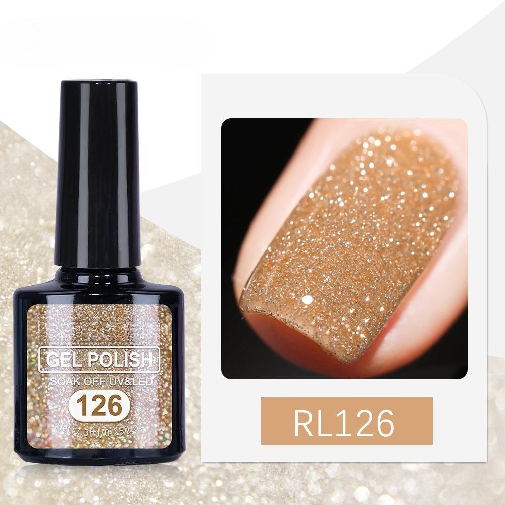 

7,5 мл гель-лак для ногтей с блестками, замачиваемый УФ-светодиодный гель-лак для дизайна ногтей, маникюр золотой