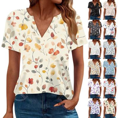 Women's Summer Fashion Casual Short Sleeve V Neck T-Shirt Tops
