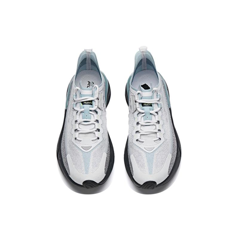Anta Fast Cushioned Slip-Resistant Abrasion-Resistant Breathable Low-Top Running Shoes Men's Gray Blue Sneakers 912125536-3