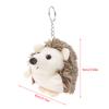 Soft Plush Hedgehog Doll Metal Keychain Brown Car Pendant Toy Keyring Decoration Phone Bag Pendant