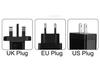 65W Gallium Nitride (GaN) PD Fast Charger with EU/US/UK Adapter for Phones & Computers
